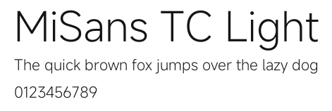 MiSans TC Light.ttf
