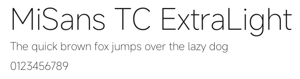 MiSans TC ExtraLight.ttf